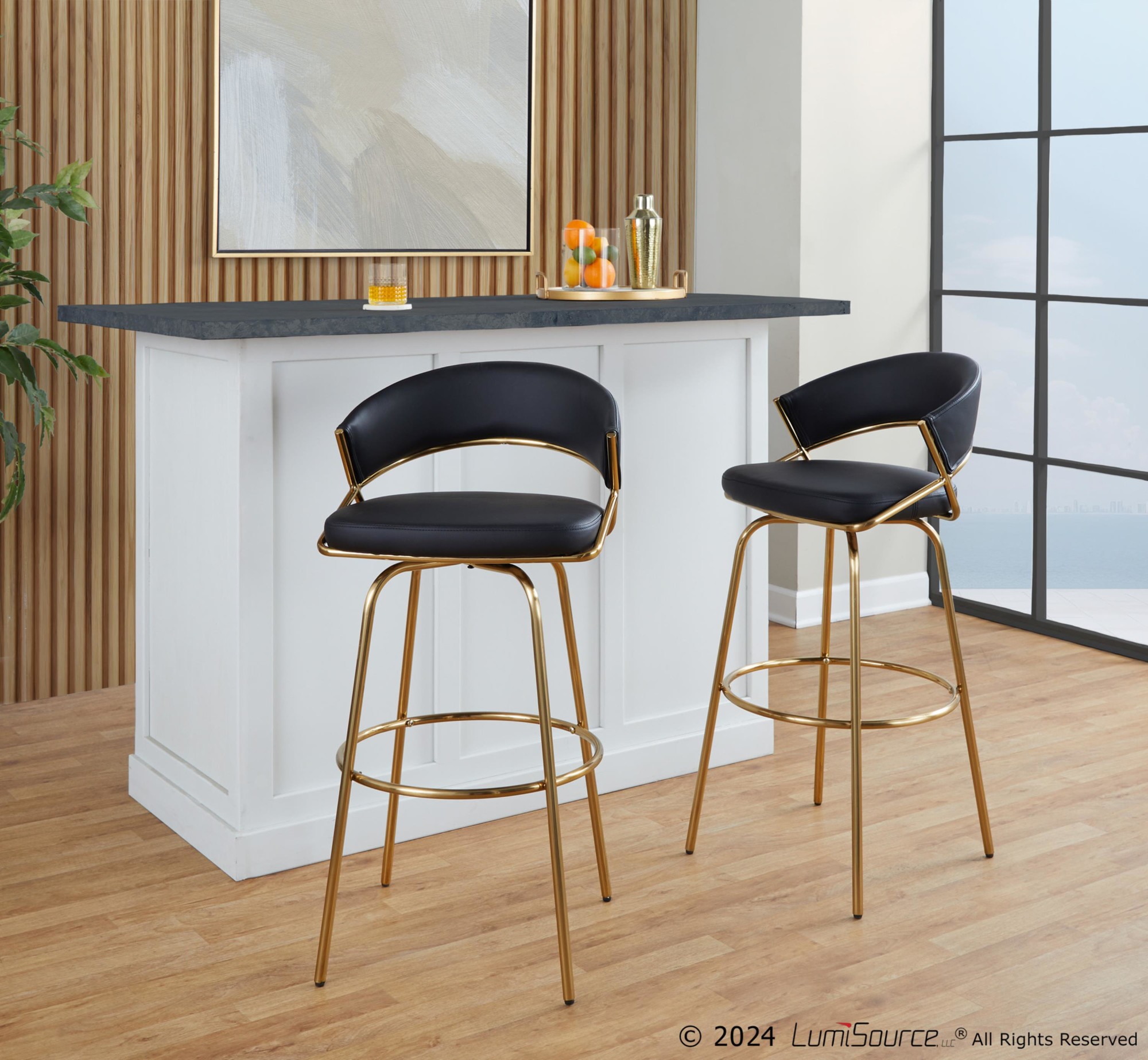 Jie 30" Fixed-height Barstool - Set Of 2